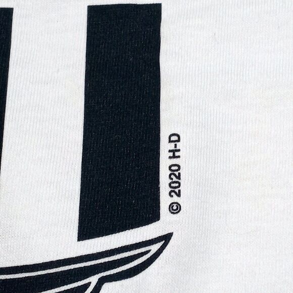 Harley-Davidson Charlotte NC T-shirt Size 2XL Made in USA Skull American Flag - Picture 6 of 7